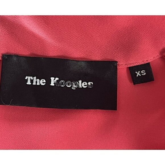 THE KOOPLES Salmon Pink Crepe Chiffon Shift Dress Woman's Sz XS - Picture 5 of 7